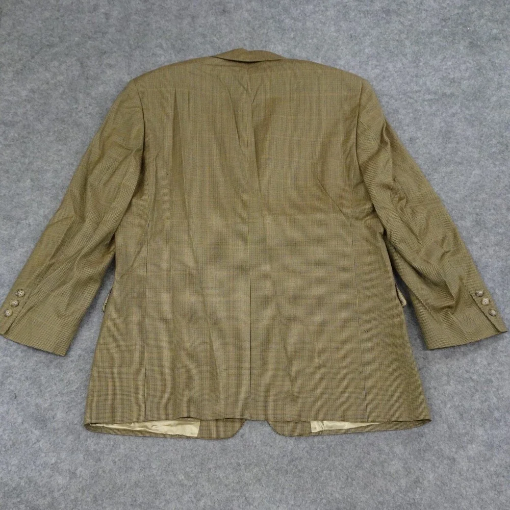 Brooks Brother Sports Jacket Mens 42R Brown Wool Coat Blazer Plaid